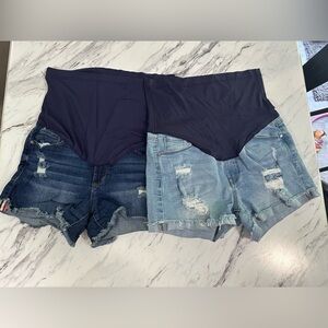 PinkBlush Maternity Jean Shorts size L